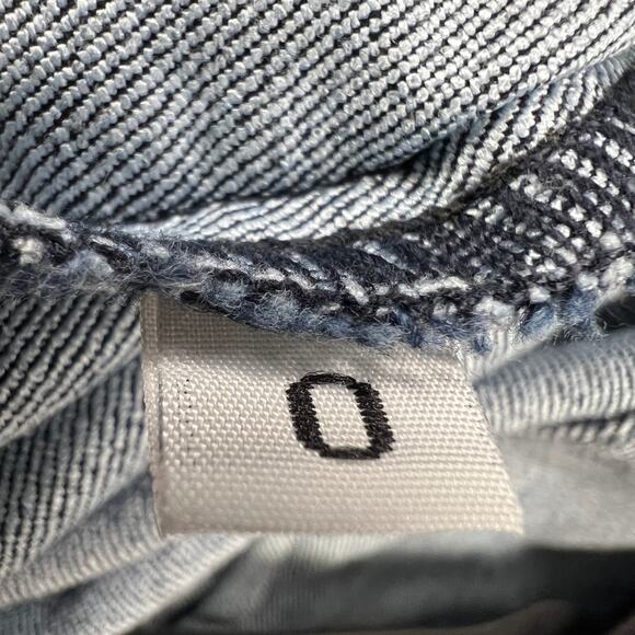 Rag & Bone Pocketless Denim Trouser Jeans Rear Zip Mid Rise Dark Wash Size 0 - Picture 4 of 9